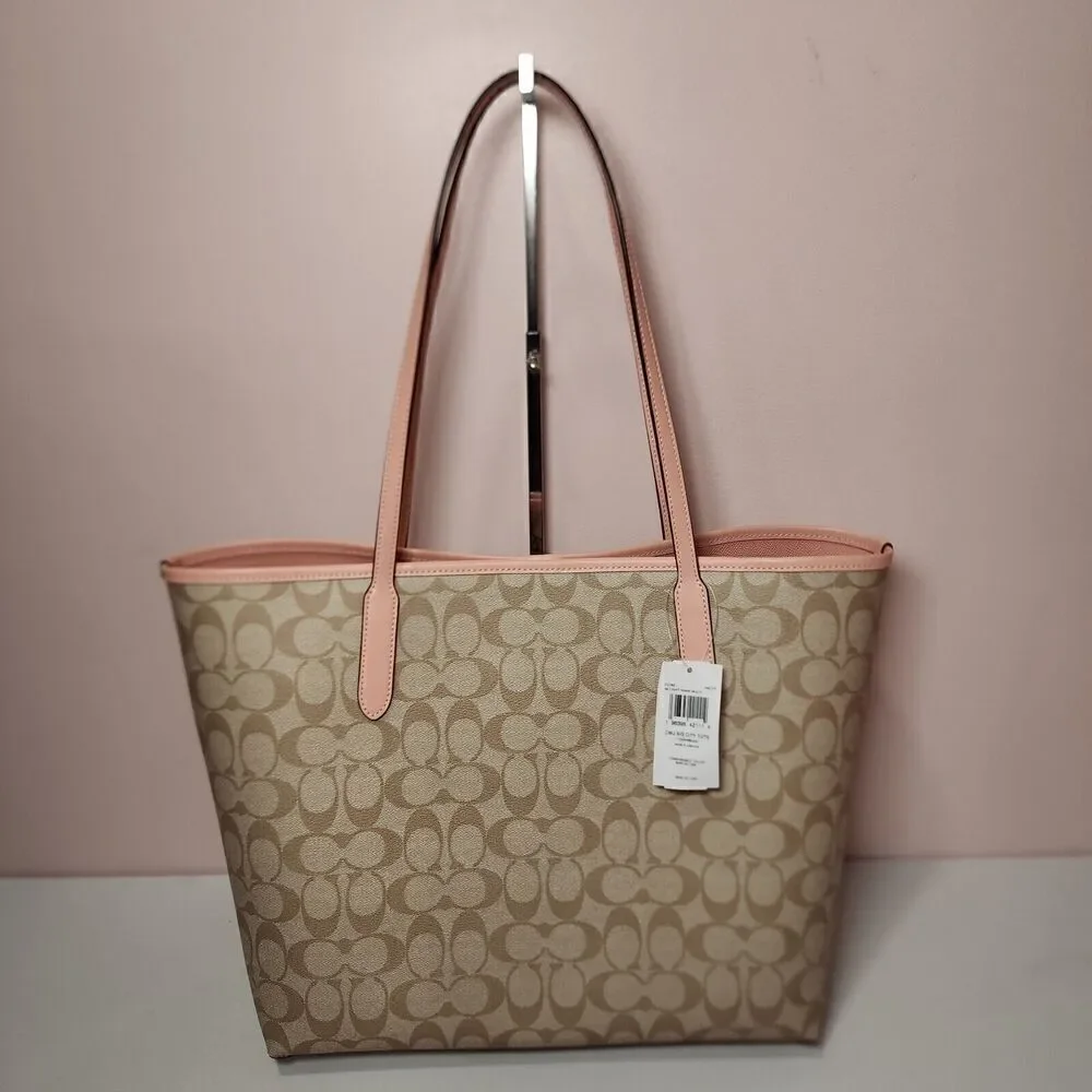 NWT Coach CU392 Coach X Observed By Us City Tote Bag In Signature Canvas